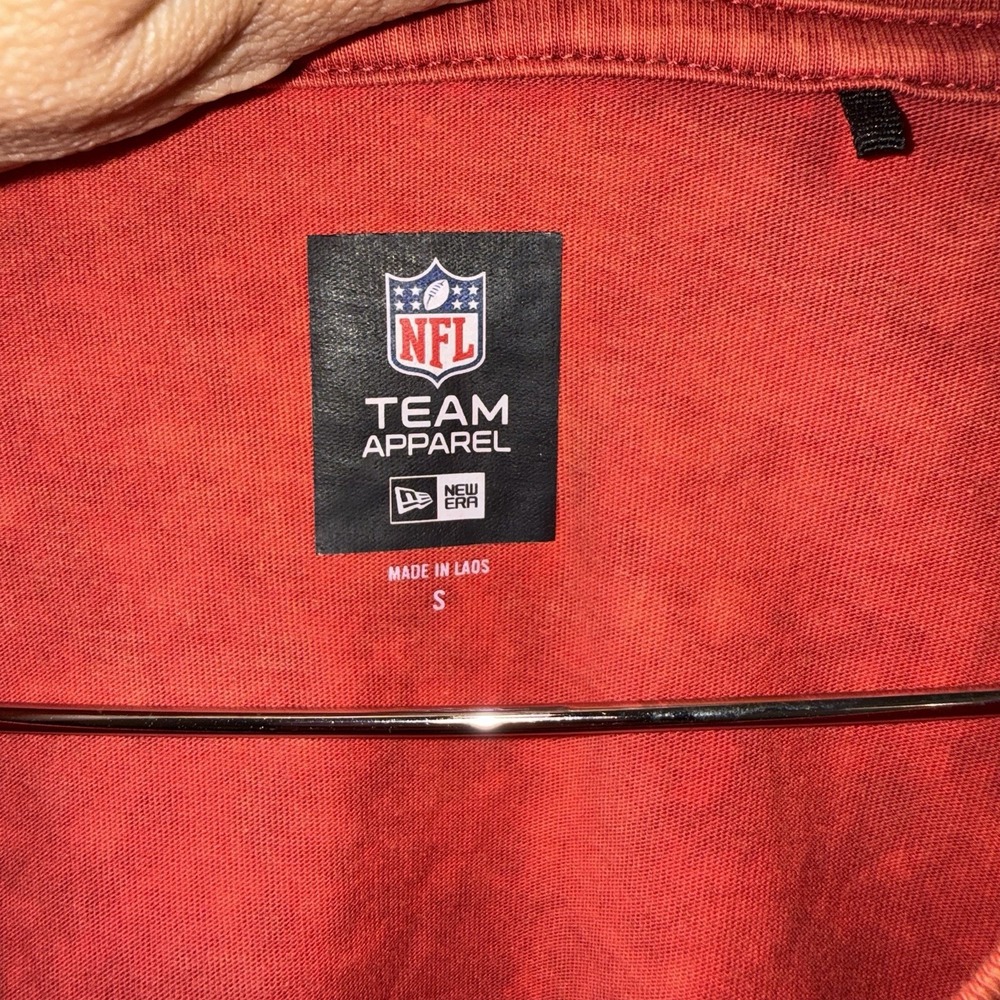 Arizona Cardinals New Era Shirt V-Neck Womens S Red Acid Wash Long Sleeve NFL - Picture 3 of 7